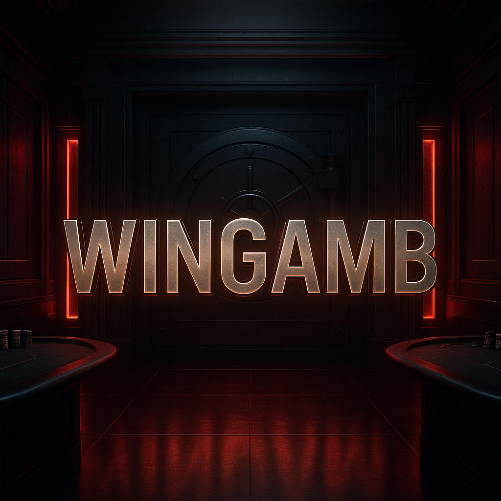 Wingambim güvenilir mi incelemesi için lüks ve güvenli bir casino ortamında büyük WINGAMB yazısı - hero